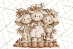 Frayed Fall Scarecrows PNG, Halloween Clipart Product Image 4