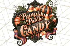 Retro Halloween Candy Shop Clipart PNG Product Image 5