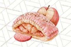 Pink Autumn Bakery Clipart PNG Product Image 5