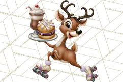1950s Vintage Christmas Clipart Retro Soda Fountain Clip Art Product Image 5