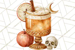 Halloween Cocktails Clipart PNG, Spooky Drinks Product Image 2