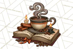 Spooky Coffeehouse PNG Clipart Product Image 2