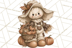 Frayed Fall Scarecrows PNG, Halloween Clipart Product Image 2