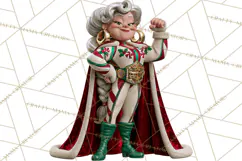 Christmas Wrestling Clipart PNG, Santa Wrestlers Product Image 2