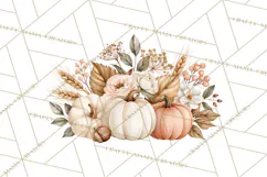 Fall Harvest Florals Clipart PNG, Autumn Floral Designs Product Image 3