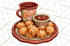 1950s Vintage Christmas Clipart Retro Soda Fountain Clip Art Product Image 3