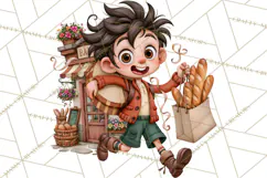 Whimsical Bakery Girls & Boys PNG Clipart, Baker Characters Product Image 3