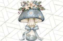 Christmas Mushroom Clipart PNG Product Image 4