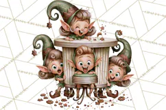 1950s Vintage Christmas Clipart Retro Soda Fountain Clip Art Product Image 4