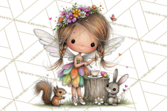 Sweet Little Fairies PNG, Cute Fairy Clip Art Product Image 4