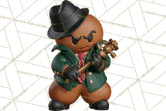 Christmas Crime Syndicate PNG Clipart, Mobster Santa Product Image 5