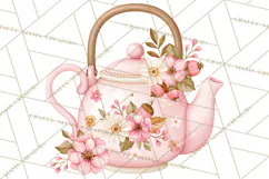 Pink Autumn Cottage Clipart PNG Product Image 5