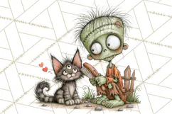 Monster Pet Groomers Halloween Clipart PNG Product Image 5