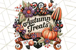Retro Halloween Candy Shop Clipart PNG Product Image 5