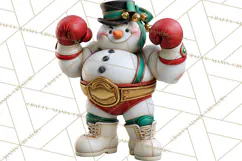 Christmas Wrestling Clipart PNG, Santa Wrestlers Product Image 5