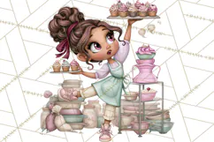 Whimsical Bakery Girls & Boys PNG Clipart, Baker Characters Product Image 5