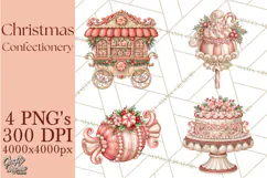 Whimsical Christmas Confectionery PNG Clipart Product Image 1