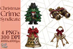 Christmas Crime Syndicate PNG Clipart, Mobster Santa Product Image 1