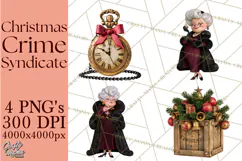 Christmas Crime Syndicate PNG Clipart, Mobster Santa Product Image 1