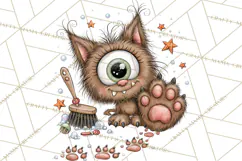 Monster Pet Groomers Halloween Clipart PNG Product Image 3