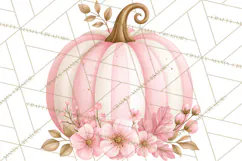 Pink Autumn Cottage Clipart PNG Product Image 3
