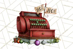 1950s Vintage Christmas Clipart Retro Soda Fountain Clip Art Product Image 3