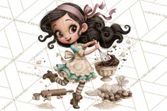 Whimsical Bakery Girls & Boys PNG Clipart, Baker Characters Product Image 3