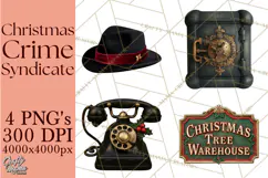Christmas Crime Syndicate PNG Clipart, Mobster Santa Product Image 1