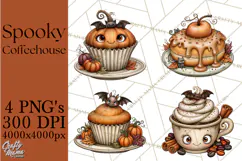 Spooky Coffeehouse PNG Clipart Product Image 1