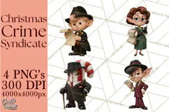 Christmas Crime Syndicate PNG Clipart, Mobster Santa Product Image 1