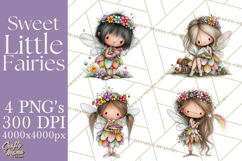 Sweet Little Fairies PNG, Cute Fairy Clip Art Product Image 1