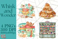 Whimsical Bakery Girls & Boys PNG Clipart, Baker Characters Product Image 1