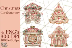 Whimsical Christmas Confectionery PNG Clipart Product Image 1