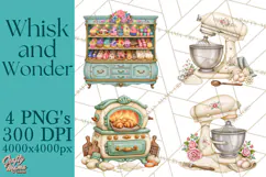 Whimsical Bakery Girls & Boys PNG Clipart, Baker Characters Product Image 1