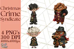 Christmas Crime Syndicate PNG Clipart, Mobster Santa Product Image 1