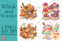 Whimsical Bakery Girls & Boys PNG Clipart, Baker Characters Product Image 1