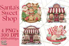 Christmas Bakery PNG Clipart, Santa & Elf Characters, Baker Product Image 1