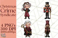 Christmas Crime Syndicate PNG Clipart, Mobster Santa Product Image 1