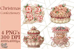 Whimsical Christmas Confectionery PNG Clipart Product Image 1