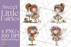 Sweet Little Fairies PNG, Cute Fairy Clip Art Product Image 1