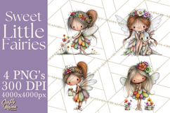 Sweet Little Fairies PNG, Cute Fairy Clip Art Product Image 1