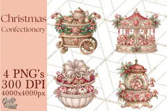 Whimsical Christmas Confectionery PNG Clipart Product Image 1