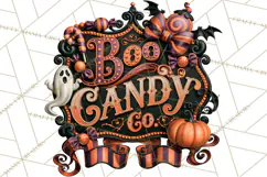 Retro Halloween Candy Shop Clipart PNG Product Image 4