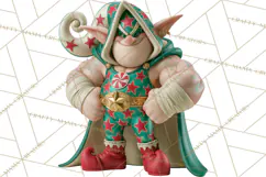 Christmas Wrestling Clipart PNG, Santa Wrestlers Product Image 4