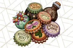 1950s Vintage Christmas Clipart Retro Soda Fountain Clip Art Product Image 4