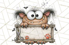 Monster Pet Groomers Halloween Clipart PNG Product Image 4