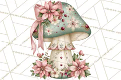 Christmas Mushroom Clipart PNG Product Image 4