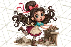 Whimsical Bakery Girls & Boys PNG Clipart, Baker Characters Product Image 4