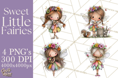 Sweet Little Fairies PNG, Cute Fairy Clip Art Product Image 1