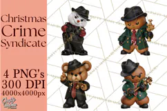 Christmas Crime Syndicate PNG Clipart, Mobster Santa Product Image 1